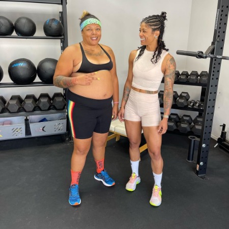 Massy Arias during her fitness session with Tasha. 